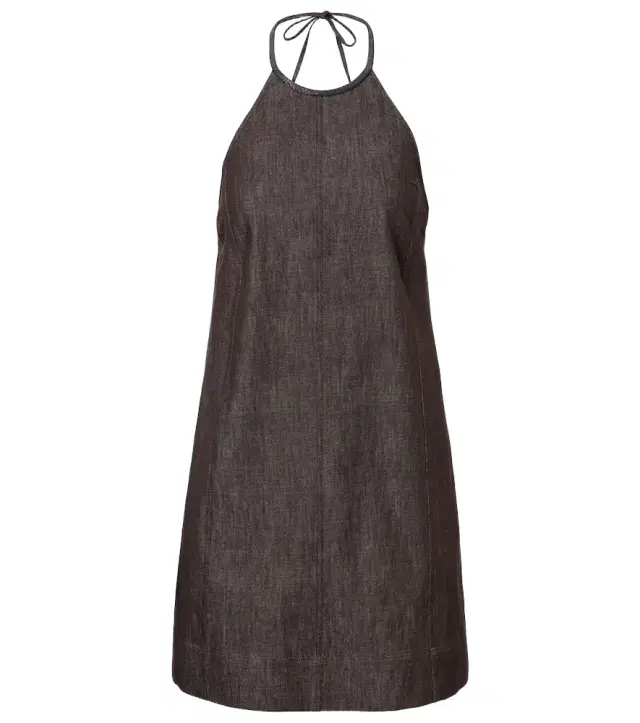 Brunello Cucinelli Halterneck open-back cotton minidress