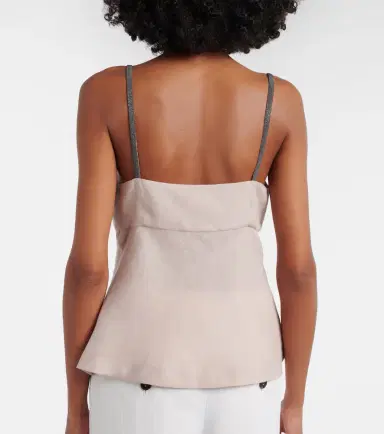 Brunello Cucinelli Monili linen top | Thumbnail 2