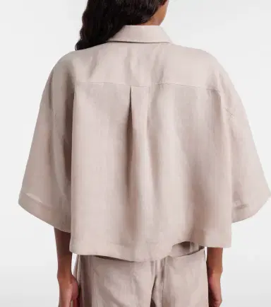 Brunello Cucinelli Oversized linen shirt | Thumbnail 5