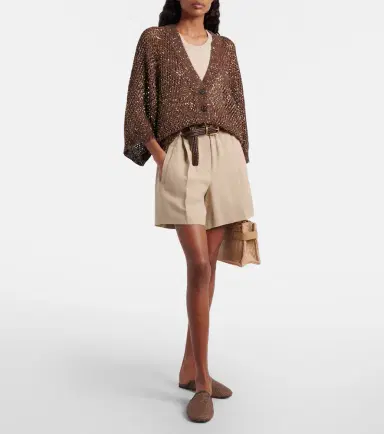Brunello Cucinelli Open-knit sequined cardigan | Thumbnail 4 Brunello Cucinelli Open-knit sequined cardigan | Thumbnail 4