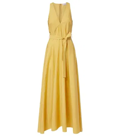 Brunello Cucinelli Belted cotton-blend maxi dress | Thumbnail 1 Brunello Cucinelli Belted cotton-blend maxi dress | Thumbnail 1