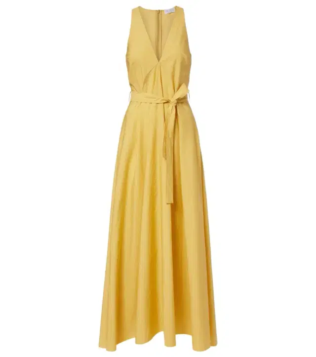 Belted cotton-blend maxi dress Belted cotton-blend maxi dress