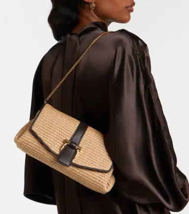 Ferragamo Mia Small raffia shoulder bag | Thumbnail 5