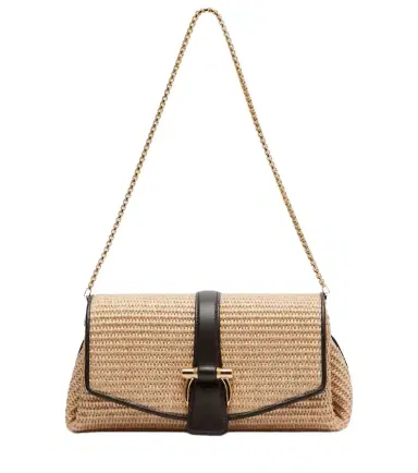 Ferragamo Mia Small raffia shoulder bag | Thumbnail 1