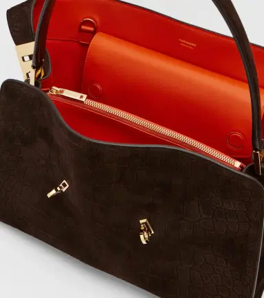 Ferragamo Hug Small suede shoulder bag | Thumbnail 2