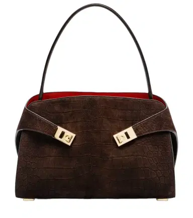 Ferragamo Hug Small suede shoulder bag | Thumbnail 1