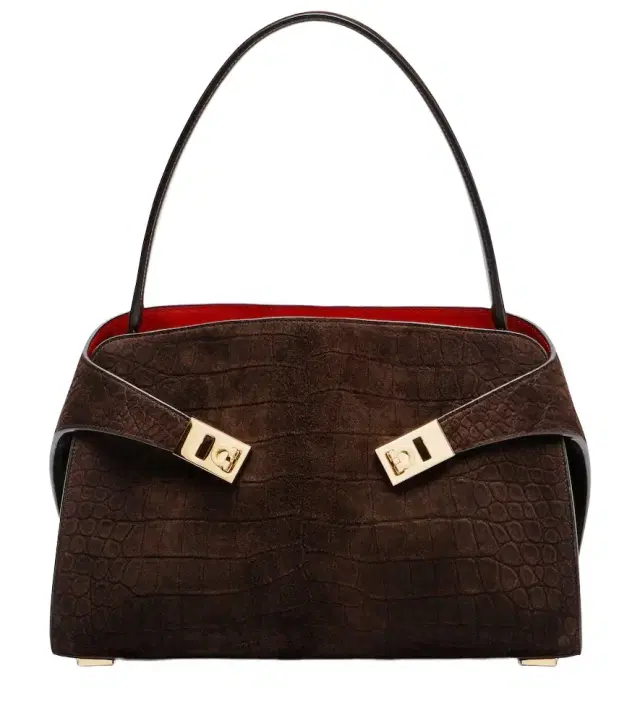 Ferragamo Hug Small suede shoulder bag