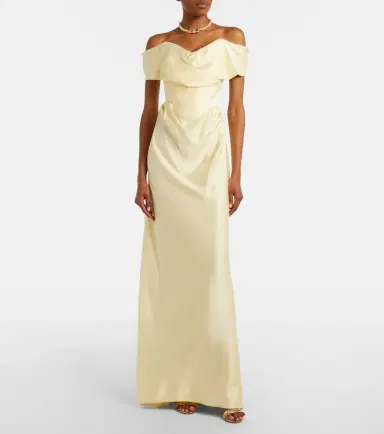 Vivienne Westwood Nova Cocotte draped satin bustier gown | Thumbnail 2