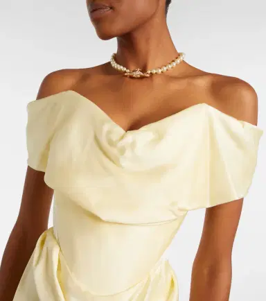 Vivienne Westwood Nova Cocotte draped satin bustier gown | Thumbnail 3