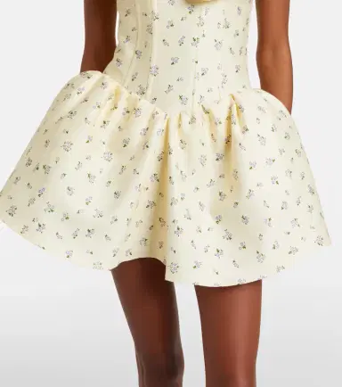SHUSHU/TONG Floral off-shoulder cotton and silk corset dress | Thumbnail 4