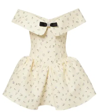 SHUSHU/TONG Floral off-shoulder cotton and silk corset dress | Thumbnail 1