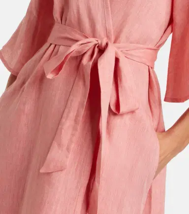 Eres Audacieuse belted linen maxi dress | Thumbnail 4