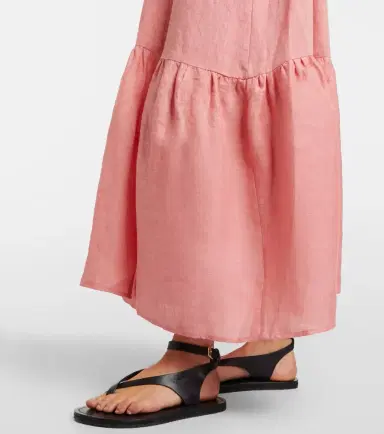 Eres Audacieuse belted linen maxi dress | Thumbnail 6