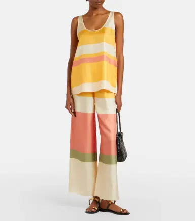 Eres Lollipop silk twill wide-leg pants | Thumbnail 3