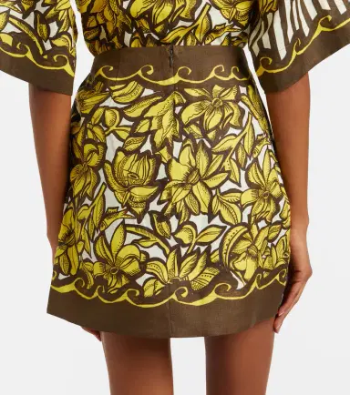 ALÉMAIS Alémais Mona printed hemp wrap skirt | Thumbnail 2