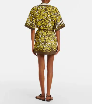 ALÉMAIS Alémais Mona printed hemp wrap skirt | Thumbnail 3