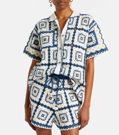 ALÉMAIS Alémais Dolly crochet cotton shirt | Thumbnail 3