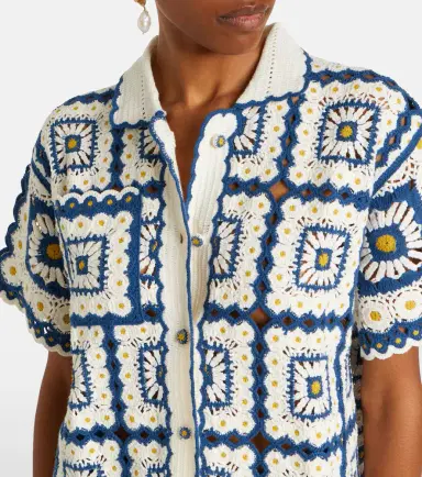 ALÉMAIS Alémais Dolly crochet cotton shirt | Thumbnail 4
