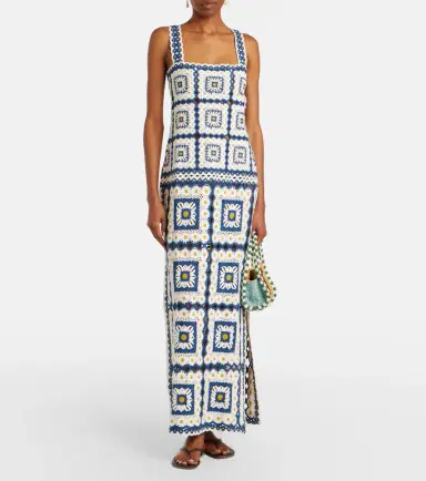ALÉMAIS Alémais Dolly crochet cotton maxi dress | Thumbnail 2