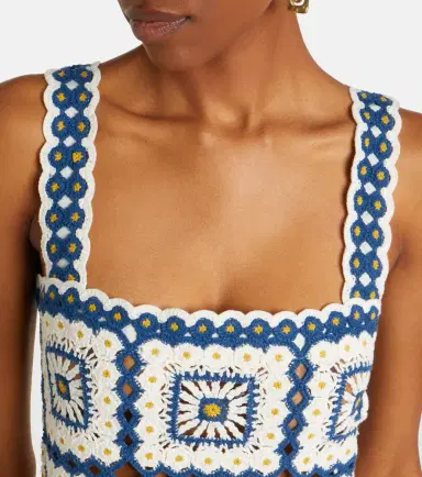 ALÉMAIS Alémais Dolly crochet cotton maxi dress | Thumbnail 3