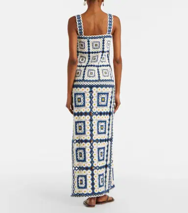 ALÉMAIS Alémais Dolly crochet cotton maxi dress | Thumbnail 4