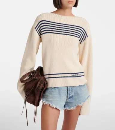 Balenciaga Striped cotton sweater | Thumbnail 2