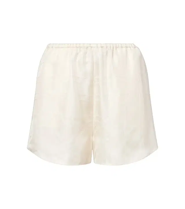 Embroidered silk satin pajama shorts