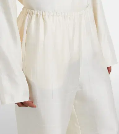 TOTEME Embroidered silk satin pajama pants | Thumbnail 5