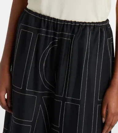 TOTEME Embroidered silk Bermuda shorts | Thumbnail 2