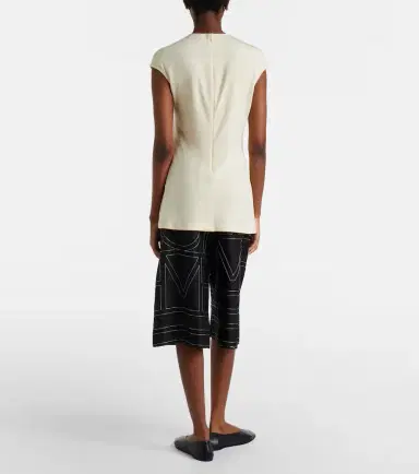 TOTEME Embroidered silk Bermuda shorts | Thumbnail 3