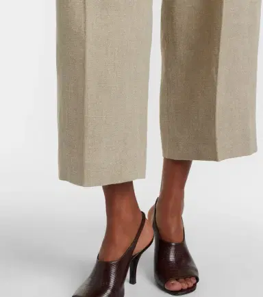 TOTEME Cropped linen wide-leg pants | Thumbnail 3 TOTEME Cropped linen wide-leg pants | Thumbnail 3