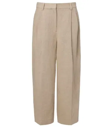 TOTEME Cropped linen wide-leg pants | Thumbnail 1 TOTEME Cropped linen wide-leg pants | Thumbnail 1