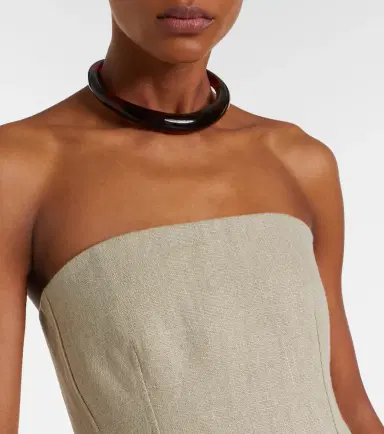 TOTEME Strapless linen bustier top | Thumbnail 4