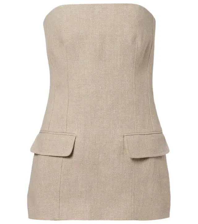 Toteme Strapless linen bustier top