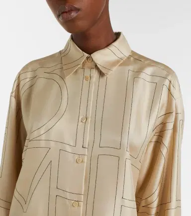 TOTEME Embroidered silk satin shirt | Thumbnail 2 TOTEME Embroidered silk satin shirt | Thumbnail 2