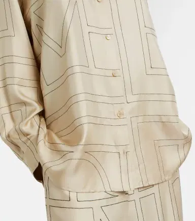 TOTEME Embroidered silk satin shirt | Thumbnail 5 TOTEME Embroidered silk satin shirt | Thumbnail 5