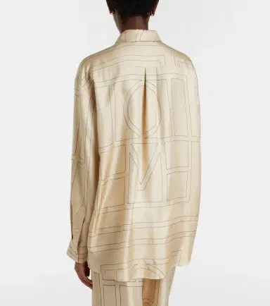 TOTEME Embroidered silk satin shirt | Thumbnail 6 TOTEME Embroidered silk satin shirt | Thumbnail 6