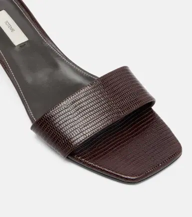 TOTEME Embossed leather mules | Thumbnail 3