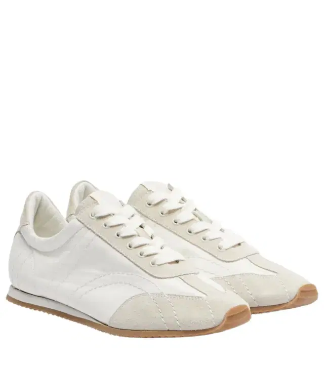 Toteme Flex suede-trimmed sneakers