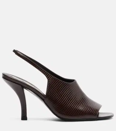 TOTEME Embossed leather slingback sandals | Thumbnail 3