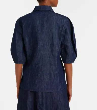 Gabriela Hearst Sansi cotton and linen denim shirt | Thumbnail 2