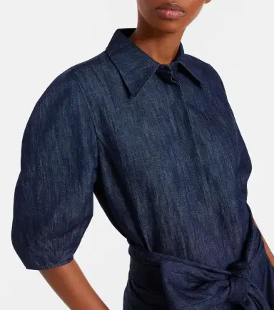 Gabriela Hearst Sansi cotton and linen denim shirt | Thumbnail 3