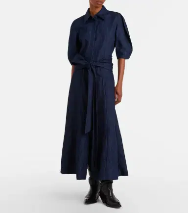 Gabriela Hearst Sansi cotton and linen denim shirt | Thumbnail 4