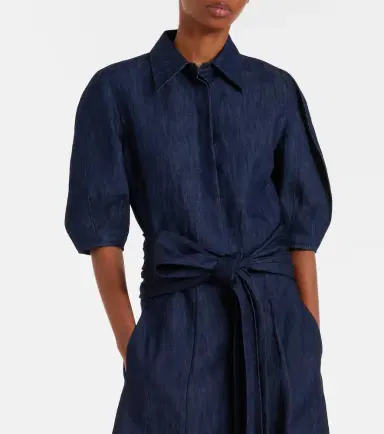 Gabriela Hearst Sansi cotton and linen denim shirt | Thumbnail 5