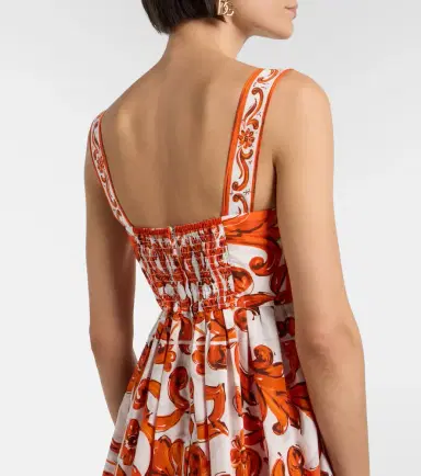 Dolce & Gabbana Majolica cotton poplin minidress | Thumbnail 2 Dolce & Gabbana Majolica cotton poplin minidress | Thumbnail 2
