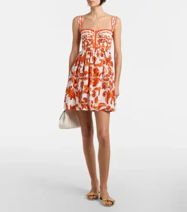 Dolce & Gabbana Majolica cotton poplin minidress | Thumbnail 5 Dolce & Gabbana Majolica cotton poplin minidress | Thumbnail 5