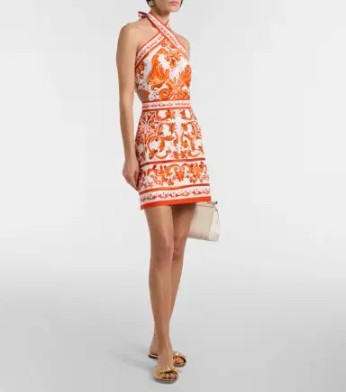 Dolce & Gabbana Majolica cotton poplin minidress | Thumbnail 2 Dolce & Gabbana Majolica cotton poplin minidress | Thumbnail 2