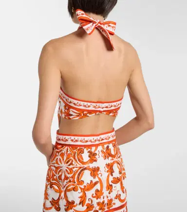 Dolce & Gabbana Majolica cotton poplin minidress | Thumbnail 4 Dolce & Gabbana Majolica cotton poplin minidress | Thumbnail 4