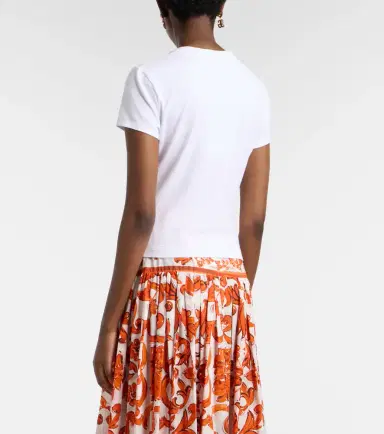 Dolce & Gabbana Embroidered cotton-blend jersey T-shirt | Thumbnail 2