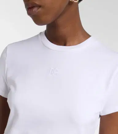 Dolce & Gabbana Embroidered cotton-blend jersey T-shirt | Thumbnail 5